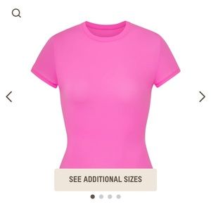 RARE Skims Fits Everybody Short Sleeve Top Neon Orchid